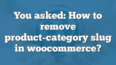 You asked: How to remove product-category slug in woocommerce?