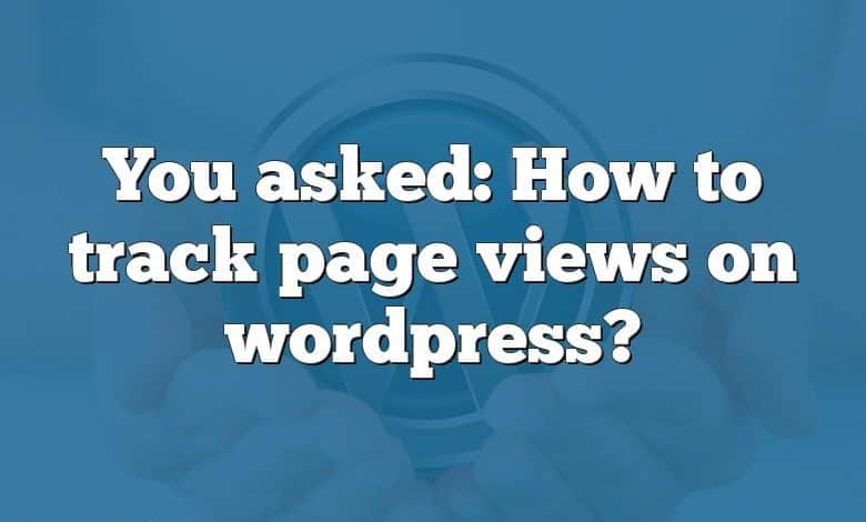 You asked: How to track page views on wordpress?