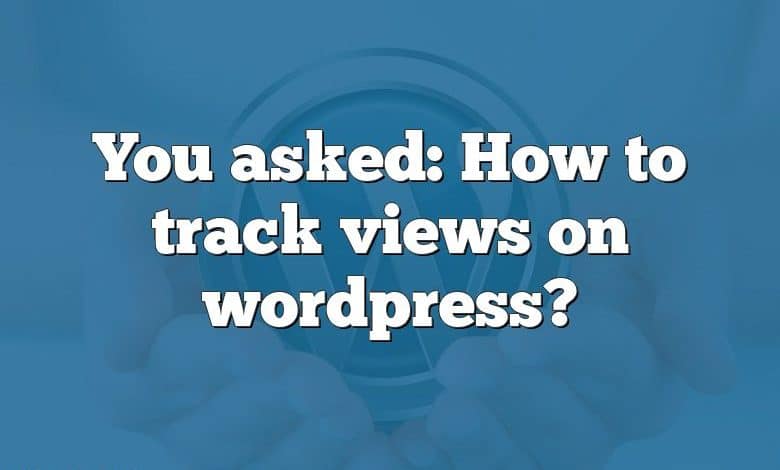 You asked: How to track views on wordpress?