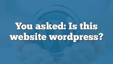 You asked: Is this website wordpress?