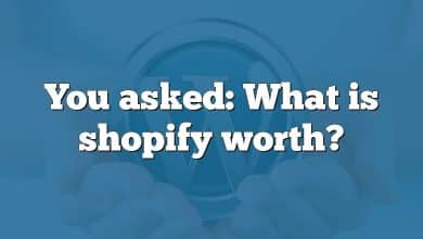 You asked: What is shopify worth?