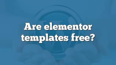 Are elementor templates free?