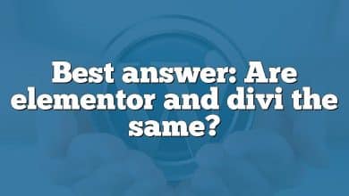 Best answer: Are elementor and divi the same?