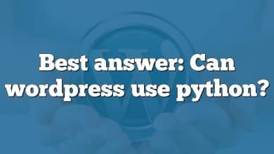 Best answer: Can wordpress use python?