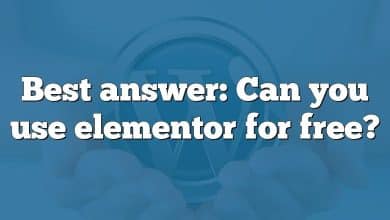 Best answer: Can you use elementor for free?