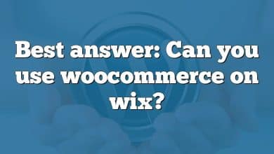 Best answer: Can you use woocommerce on wix?