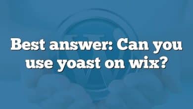 Best answer: Can you use yoast on wix?