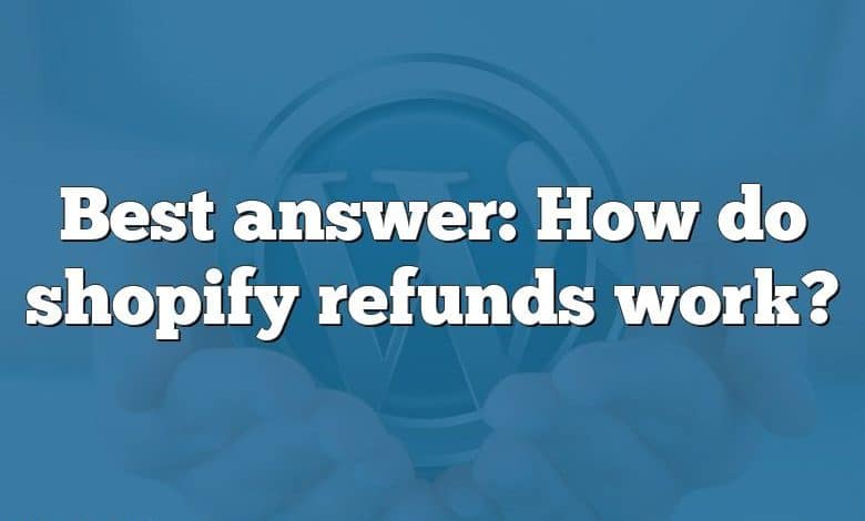 Best answer: How do shopify refunds work?