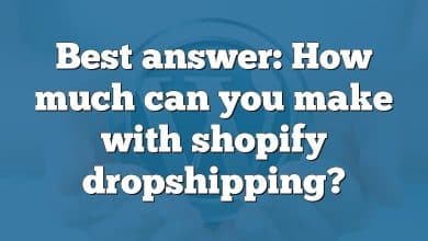 Best answer: How much can you make with shopify dropshipping?