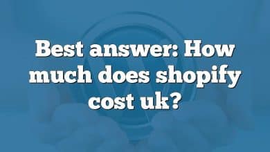 Best answer: How much does shopify cost uk?