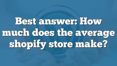 Best answer: How much does the average shopify store make?