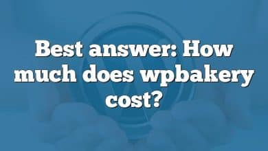 Best answer: How much does wpbakery cost?