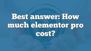 Best answer: How much elementor pro cost?