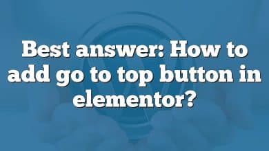 Best answer: How to add go to top button in elementor?