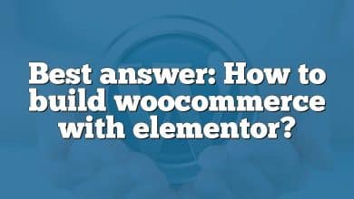 Best answer: How to build woocommerce with elementor?