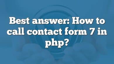 Best answer: How to call contact form 7 in php?