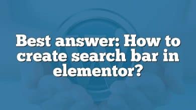 Best answer: How to create search bar in elementor?