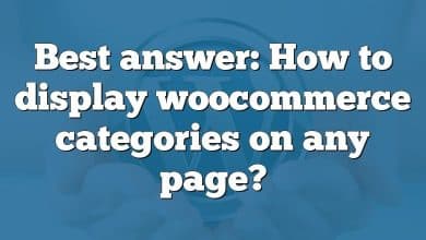 Best answer: How to display woocommerce categories on any page?