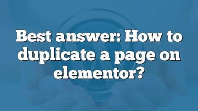 Best answer: How to duplicate a page on elementor?