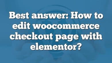 Best answer: How to edit woocommerce checkout page with elementor?