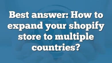 Best answer: How to expand your shopify store to multiple countries?