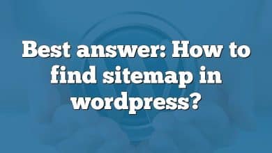 Best answer: How to find sitemap in wordpress?