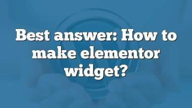 Best answer: How to make elementor widget?