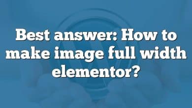 Best answer: How to make image full width elementor?