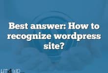 Best answer: How to recognize wordpress site?