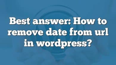 Best answer: How to remove date from url in wordpress?