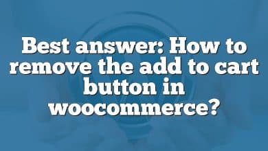 Best answer: How to remove the add to cart button in woocommerce?
