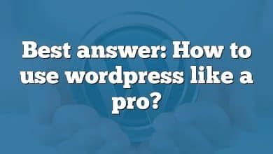 Best answer: How to use wordpress like a pro?