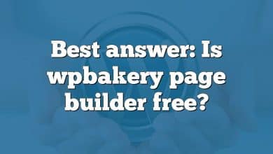 Best answer: Is wpbakery page builder free?