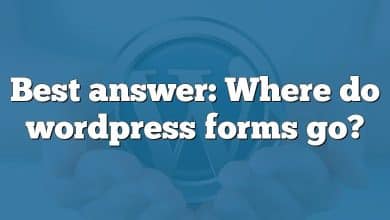 Best answer: Where do wordpress forms go?