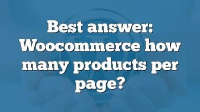 Best answer: Woocommerce how many products per page?