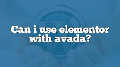 Can i use elementor with avada?