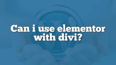 Can i use elementor with divi?