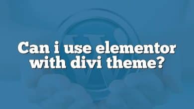 Can i use elementor with divi theme?