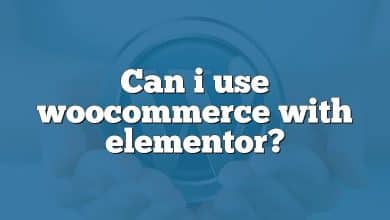 Can i use woocommerce with elementor?