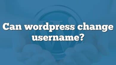 Can wordpress change username?