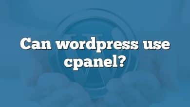 Can wordpress use cpanel?