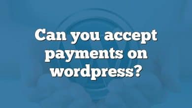 Can you accept payments on wordpress?
