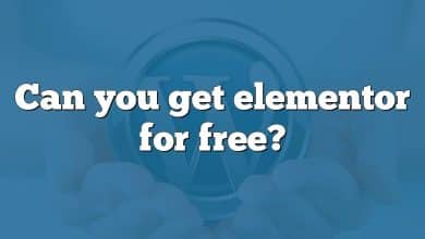 Can you get elementor for free?