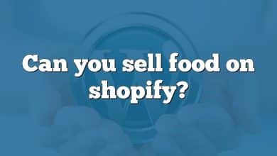 Can you sell food on shopify?