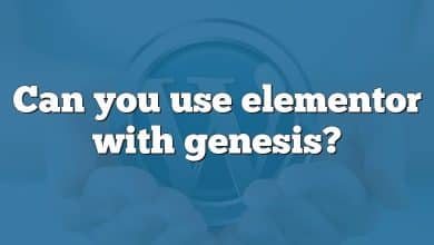 Can you use elementor with genesis?