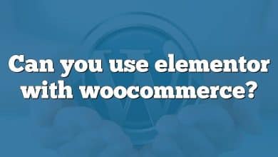 Can you use elementor with woocommerce?