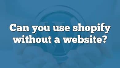 Can you use shopify without a website?