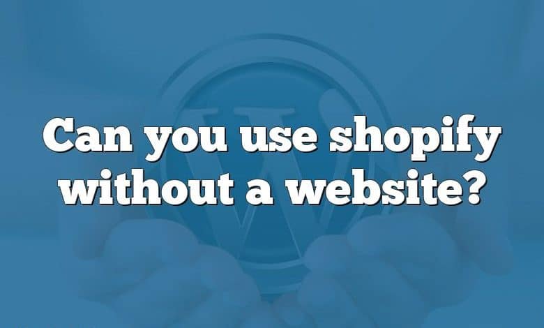 Can you use shopify without a website?