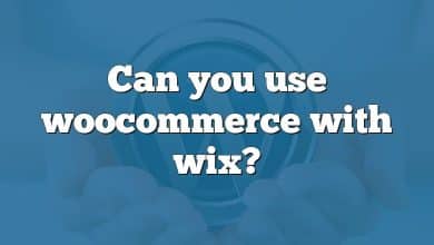 Can you use woocommerce with wix?