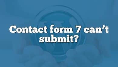 Contact form 7 can’t submit?